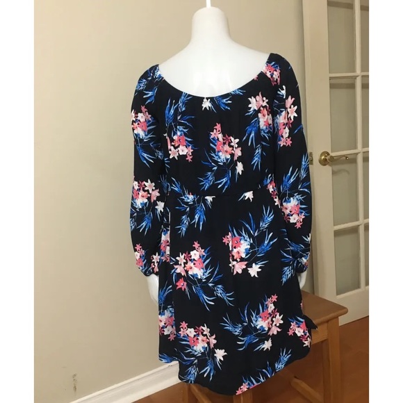 Beautiful Blue Dress w/ Pink Flowers!!! - Picture 2 of 5